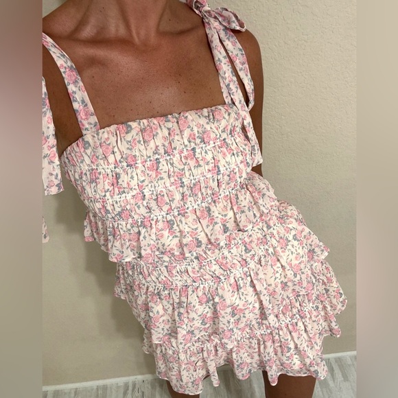 Tularosa Tiered Floral Mini Dress, size XS - Picture 8 of 12